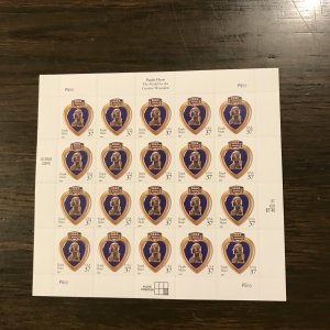 US SCOTT 3784 Sheet/20 37¢ 2003 Purple Heart (2) - MNH- Superb