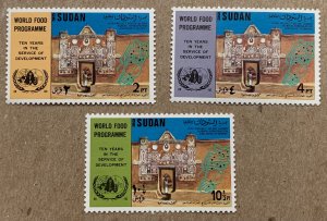 Sudan 1973 FAO World Food Program, MNH. Scott 266-268, CV $3.15