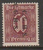 Germany-Upper Silesia O46, 60pf DOUBLE VERT OVERPRINT, DOWN. MINT, NH. VF. (433)