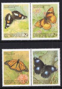 Micronesia 182-183 Butterflies MNH VF