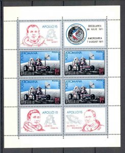 Romania - 1971 - Mi. Sheet 88 (Space) - MNH - AE007