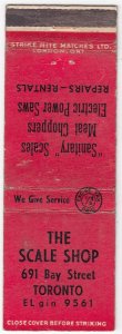 Canada Revenue 1/5¢ Excise Tax Matchbook THE SCALE SHOP Toronto