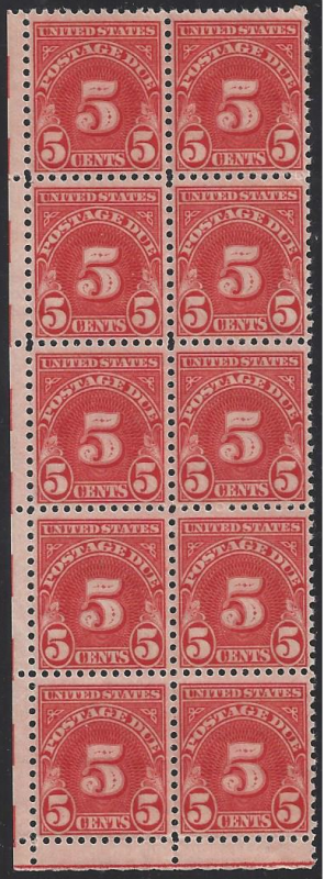 United States #J83 MNH  block of 10, postage due, Issued 1931