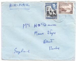 BERMUDA cover postmarked Hamilton - The 1/9 Sh. airmail rate to England