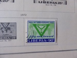 Liberia 1892-1976 Stamp Collection on Scott International Stamp Album Pages