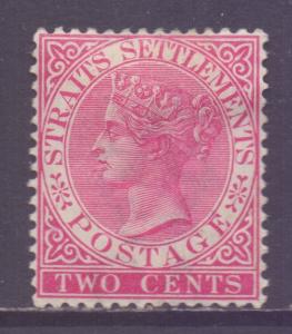 Straits Setts Scott 41 - SG63a, 1883 Victoria 2c MH*