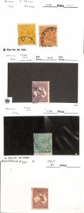 Australia Postage Stamp, #118, 120, 122, 124, 125 Used, 1932-33 (AB)