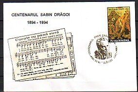 Romania, JUN/94 issue. Composer S. Dragoi Cancel & Cachet Cover.