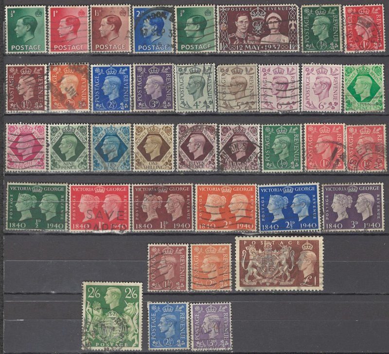 COLLECTION LOT OF #1082 GREAT BRITAIN 38 STAMPS 1936+ CV + $36