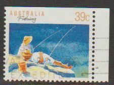 Australia SG 1179ba FU -  booklet stamp perf 13 1/2 top r...