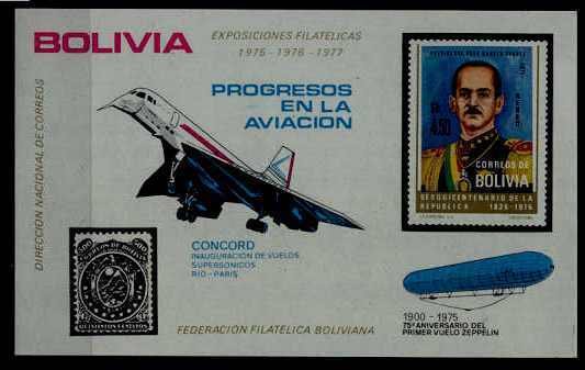 Bolivia Mi.bl.58 MNH s/s Aviation/Zeppelins