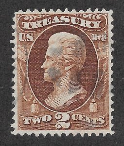 O73 Used, 2c. Treasury, VF,    Free Insured Shipping,