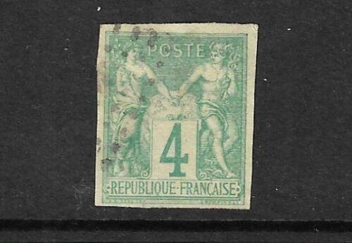 FRENCH COLONIES  1877-78  4c PEACE & COMMERCE  IMPERF FU  SG 26 