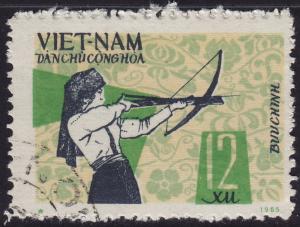 Vietnam (North) - 1965 - Scott #419 - used - Archery