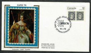 Canada 753 Queen Victoria Capex  Unaddressed Colorano Silk FDC