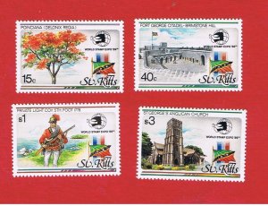 St. Kitts #273-276  MNH OG  Expo '89  Free S/H