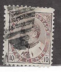 Canada  #93 10c Edward VII brown lilac (U) CV $15.00