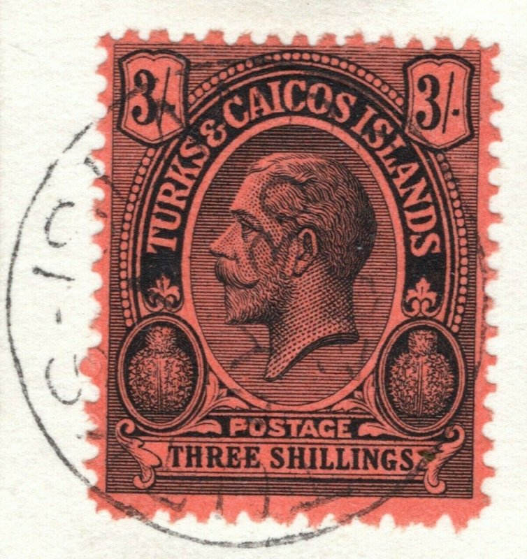 TURKS & CAICOS KGV High Value SG.175 3s Superb Used 1926 CDS Cat £45+ SBLUE70