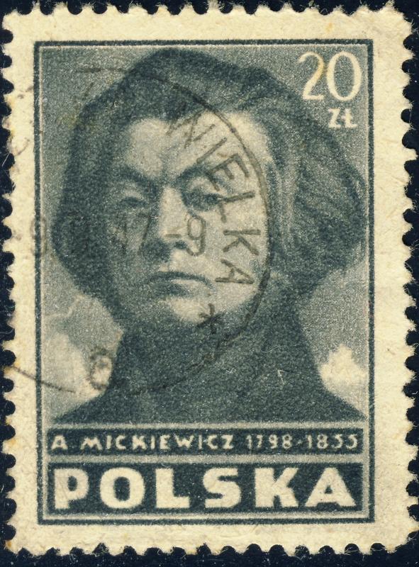 POLAND / POLEN - 1947 20Zl. A. MICKIEWICZ Mi.462A - VF Used