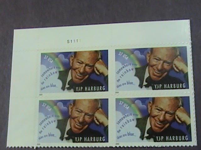 U.S.# 3905(-MINT/NEVER HINGED UL PLATE# BLOCK OF 4---EDGAR (YIP) HARBURG---2005