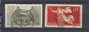 J30072, 1919 switzerland used #190-1 designs