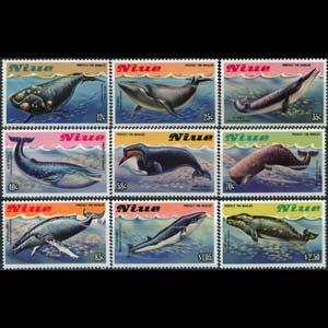 NIUE 1983 - Scott# 380-8 Whales Set of 9 NH