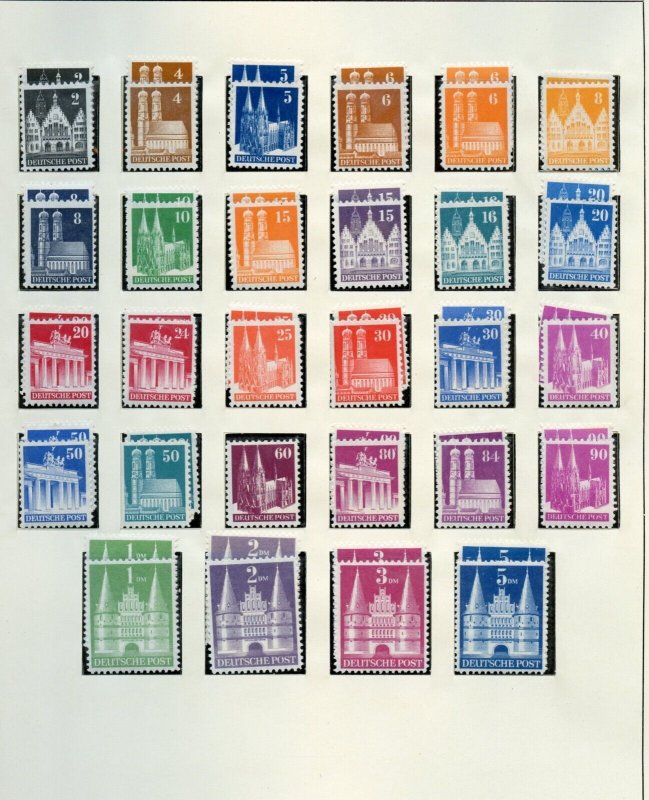 GERMANY SCOTT#634/61 SET+ ADD'L VALUES  MINT NEVER HINGED ON PAGE AS SHOWN