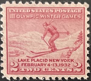 Scott #716 1932 2¢ Winter Olympics MNH OG VF