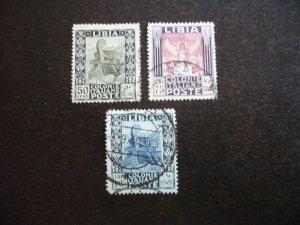 Stamps - Libya - Scott# 55,57,59 - Used Part Set of 3 Stamps