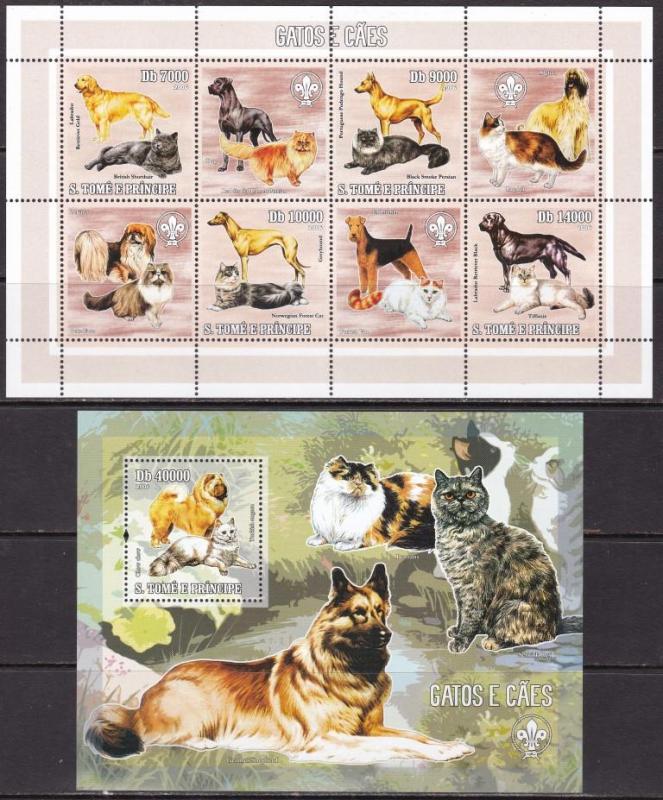 Sao Tome and Principe, Fauna, Animals, Dogs, Cats MNH / 2006