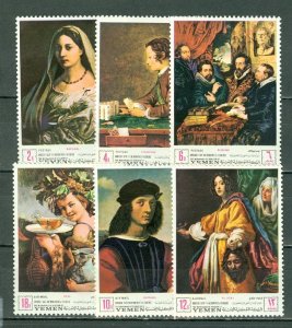 YEMEN 1968 SAVE FLORENCE PAINTINGS  SET  MNH