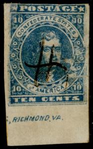 CSA #2b VAR. RARE IMPRINT COPY, MINOR FAULTS & BACKED W/ PAPER CV $1,500 HV5233