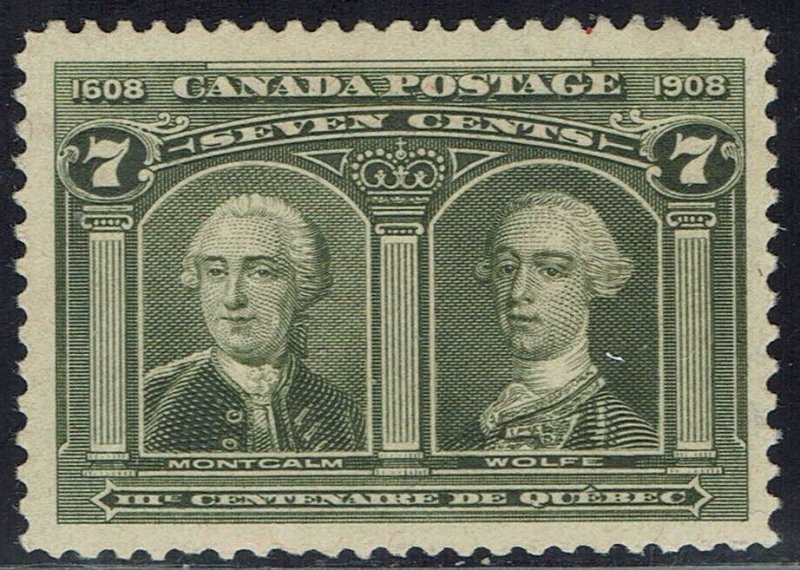 CANADA 1908 TERCENTENARY 7C 