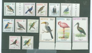 Kenya #594-610 Mint (NH) Single (Complete Set)