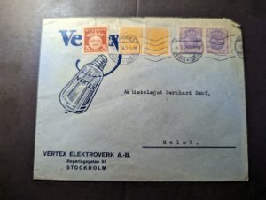 1924 Sweden Cover Stockholm to Malmo Vertex Electroworks