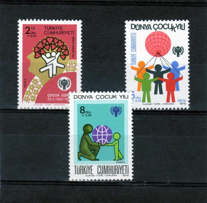 Turkey 1979 Year of the Child Set (3) MNH Sc# B166/168 