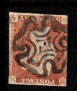 Great Britain #3 Maltese Cross Cancel Lettered GA USD 20.00