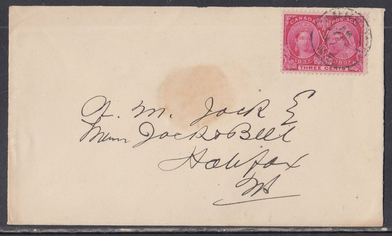 Canada - Jul 14, 1897 Amherst, NS CDS Cancel on Domestic Cover