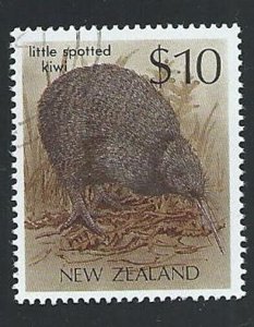 NEW ZEALAND 1989 $10 Kiwi fine used........................................50615