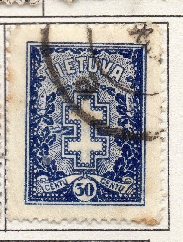 Lithuania 1921-27 Early Issue Fine Used 30c. 174369