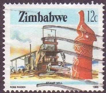 Zimbabwe 499 - Used - Stamp Mill / Bird (1985)