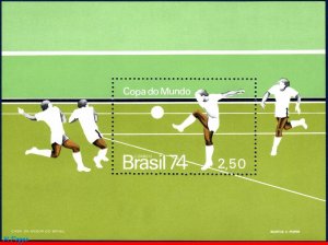 1351 BRAZIL 1974 WORLD CUP CHAMPIONSHIP, SOCCER FOOTBALL, MI# B34 RHM B-36, MNH