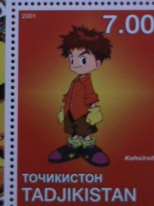 TAJIKISTAN-2001-FAMOUS DIGIMON- JAPANESE CARTOON MNH SHEET VERY FINE