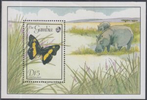 GAMBIA Sc# 845 MNH S/S of BUTTERFLIES