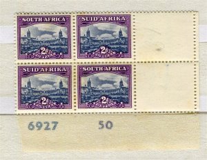 SOUTH AFRICA; 1940s early GVI Pictorial issue MINT MNH MARGIN Positional BLOCK