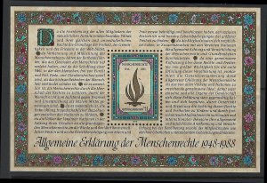 UN Vienna Scott 87 MNH Souvenir Sheet