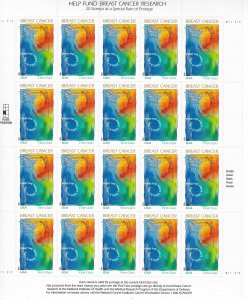 US #B1 $0.32 +.08  Breast Cancer Research pane of 20 (MNH) CV$20.00