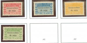 Portuguese India #J37-40 Unused Single