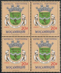 Mozambique  #422, block of 4, Mint NH, CV $14.00