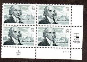 USA. Scott # 3545, MNH, Plate Block. Cat = $ 2.80, Lot 230750 -01